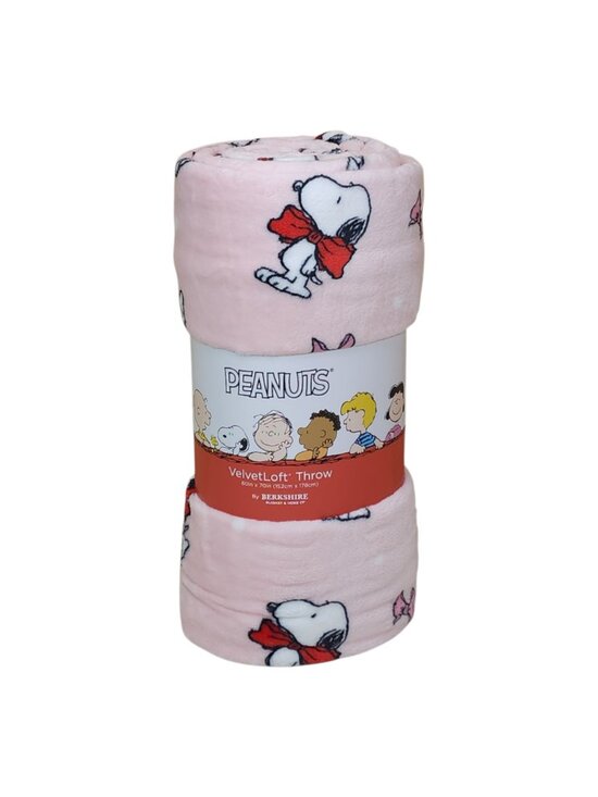 Peanuts Snoopy VelvetLoft Plush Throw Blanket By Berkshire 60"x70" Oversized - Picture 7 of 7